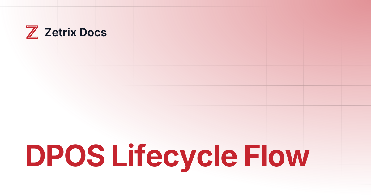 DPOS Lifecycle Flow | Zetrix Docs