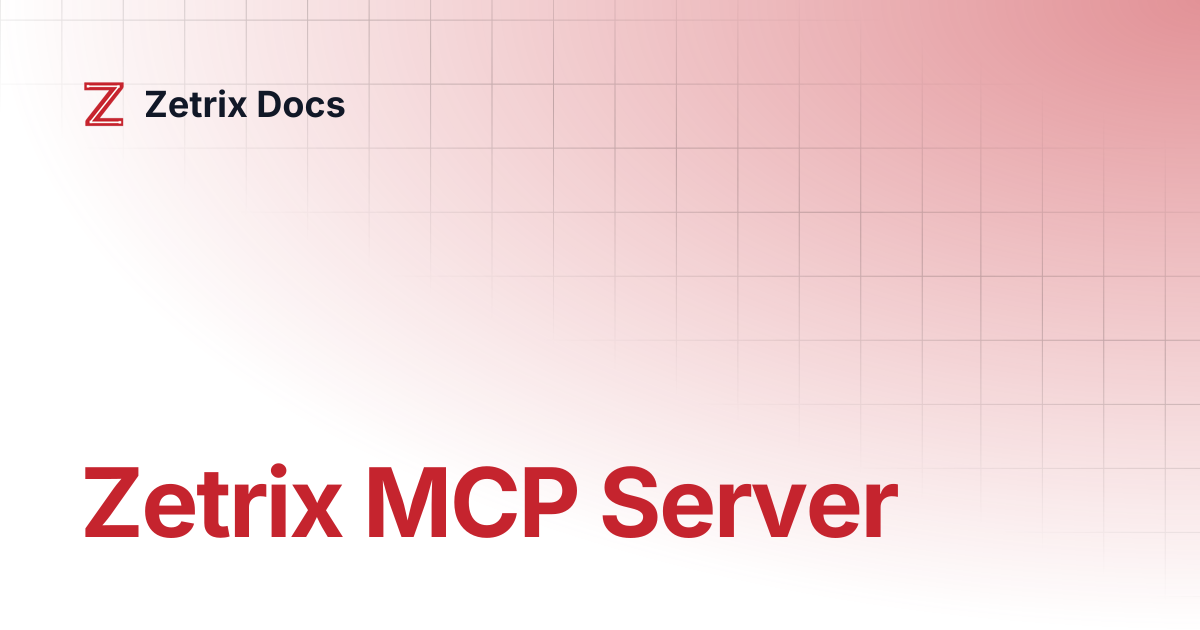 Zetrix MCP Server | Zetrix Docs