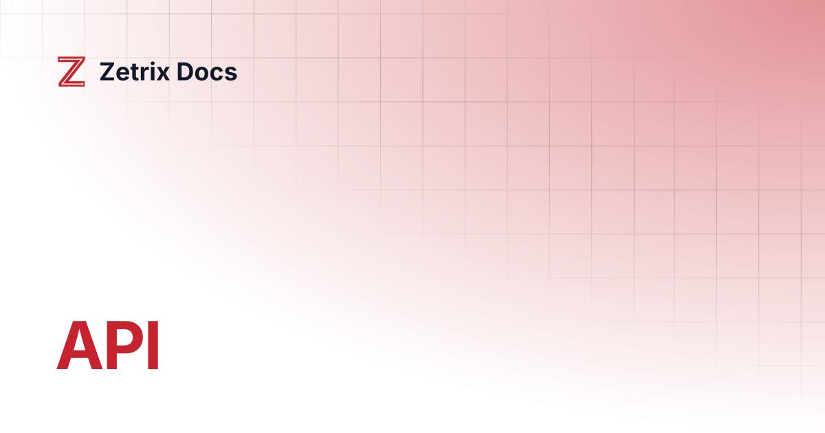 API | Zetrix Docs