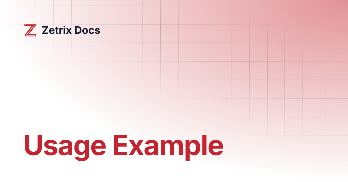 Usage Example | Zetrix Docs