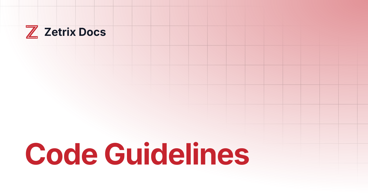 Code Guidelines | Zetrix Docs