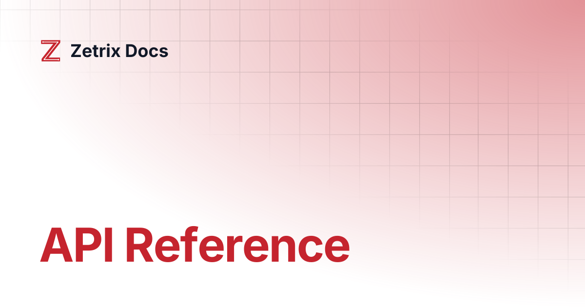 API Reference | Zetrix Docs